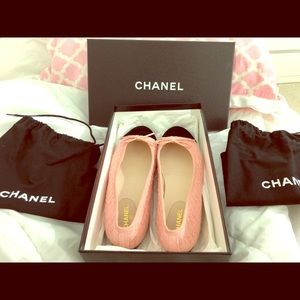 Authentic Chanel pink shoes